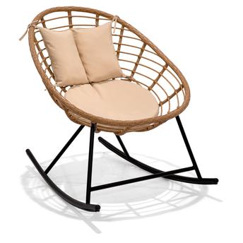 Buy Frisco Steel Rattan Rocking Chair Homeworks Online in 