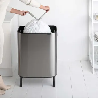 Brabantia - 130267 - Poubelle Bo Touch Bin Hi, 60L, Matt Steel Fingerprint  Proof : : Cuisine et Maison