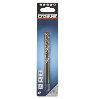 Buy Erbauer HSS Drill Bit Pack 11.9 x 0.4 cm 2 Pc. Online in