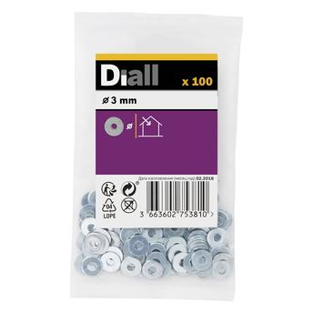 Buy Diall Carbon Steel Large Flat Washer Pack (M3, 100 Pc.) Online in ...