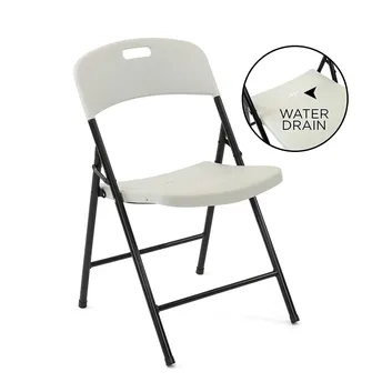 Plastic white shop folding chairs