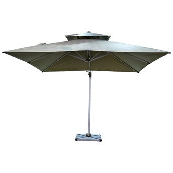 Buy Khaki Color Aluminium Umbrella W/Marble Base Oasis Casual (3 x 3 m ...