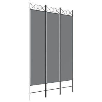 Buy vidaXL 3-Panel Room Divider Anthracite 120x200 cm Fabric Online in ...