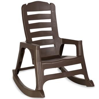 adams big easy earth brown polypropylene frame rocking chair