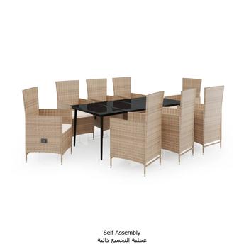 8 seater rattan garden outlet table and chairs