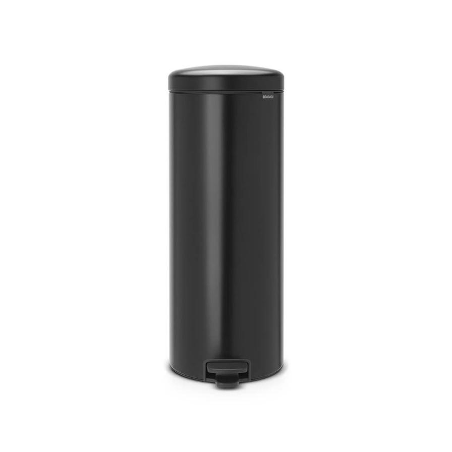 Brabantia New Icon Pedal Bin (30 L, Matt Black)