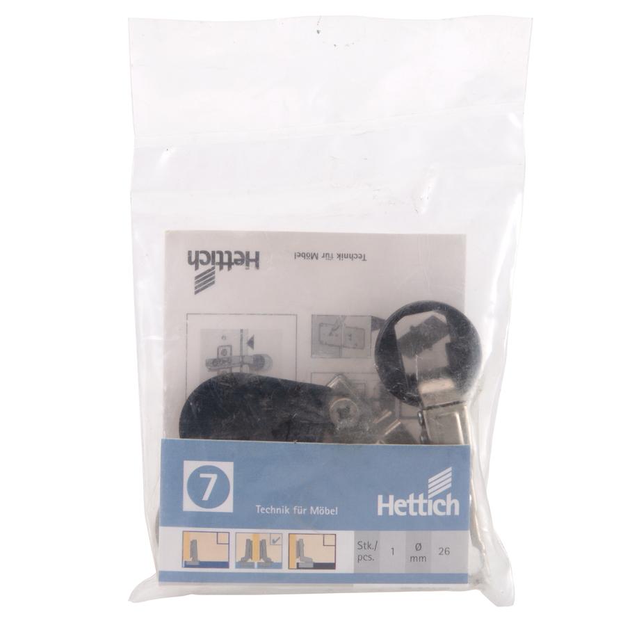 Hettich Glass Door Half Overlay Hinge (26 mm)