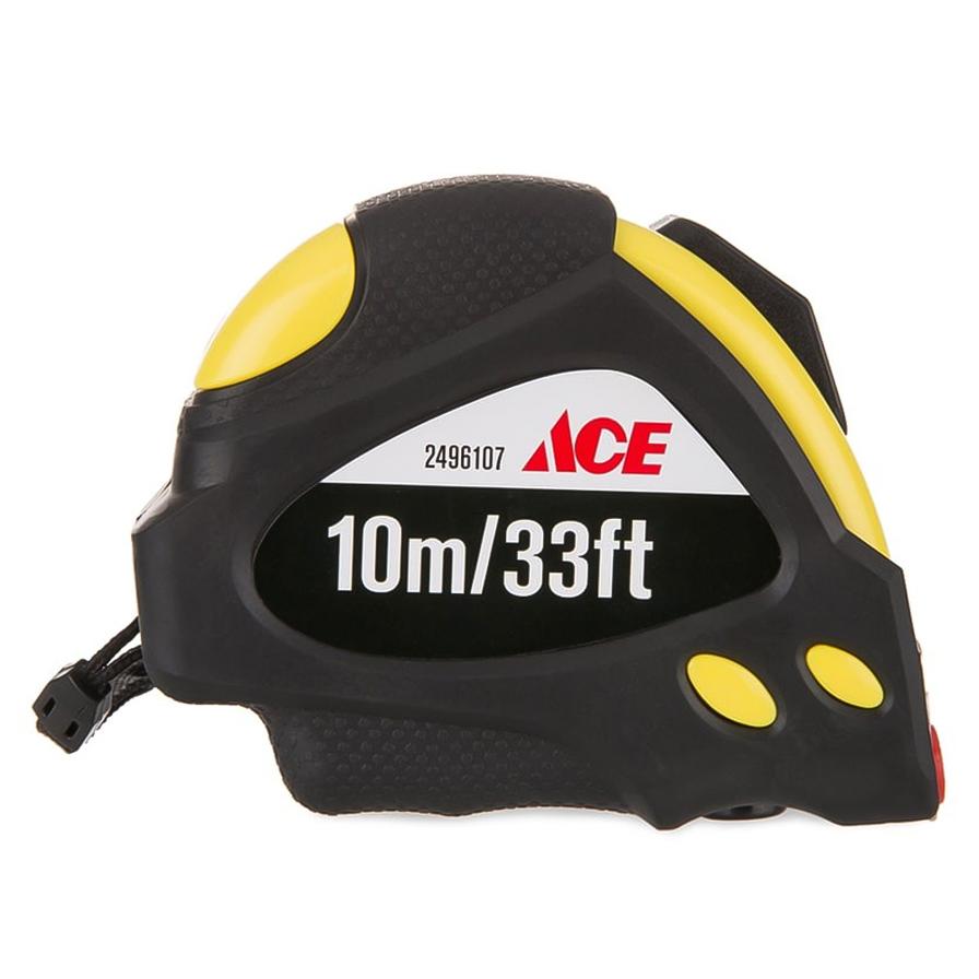 Alton Auto Retract Measuring Tape (10 m, Yellow & Black)