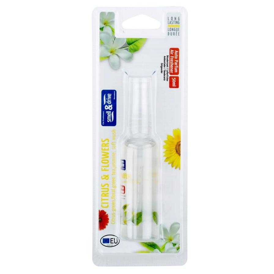 Smell & Drive Auto Parfum Air Freshener Spray (50 ml, Citrus & Flowers)