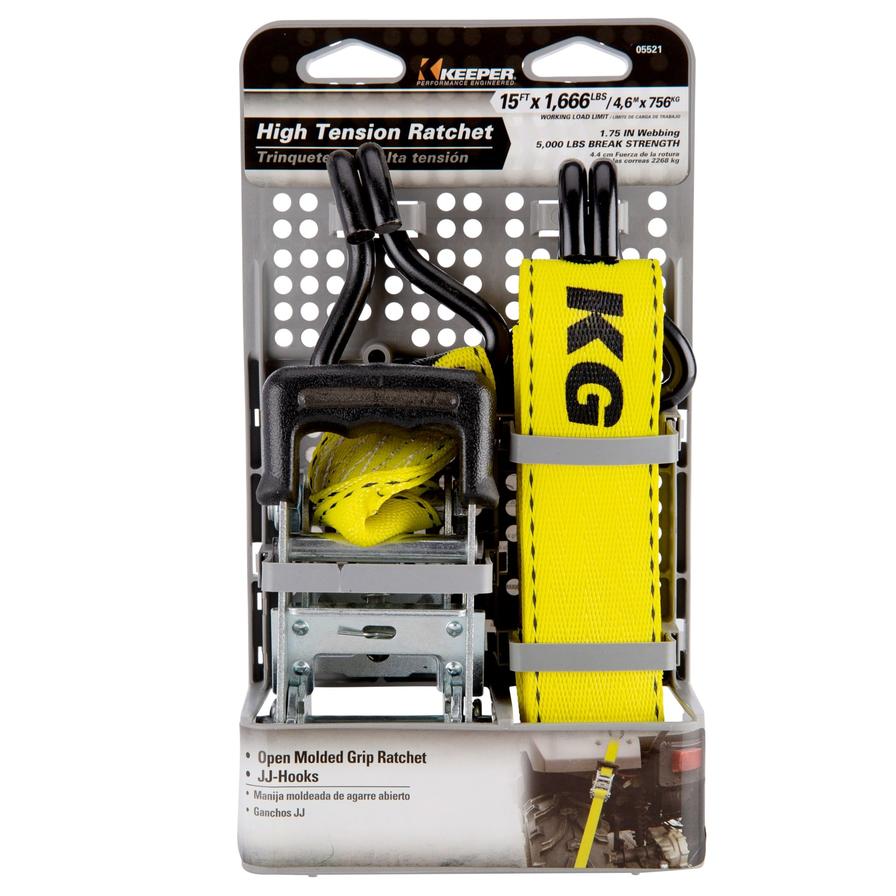 Keeper High Tension Ratchet (4.6 m x 756 kg, Yellow)