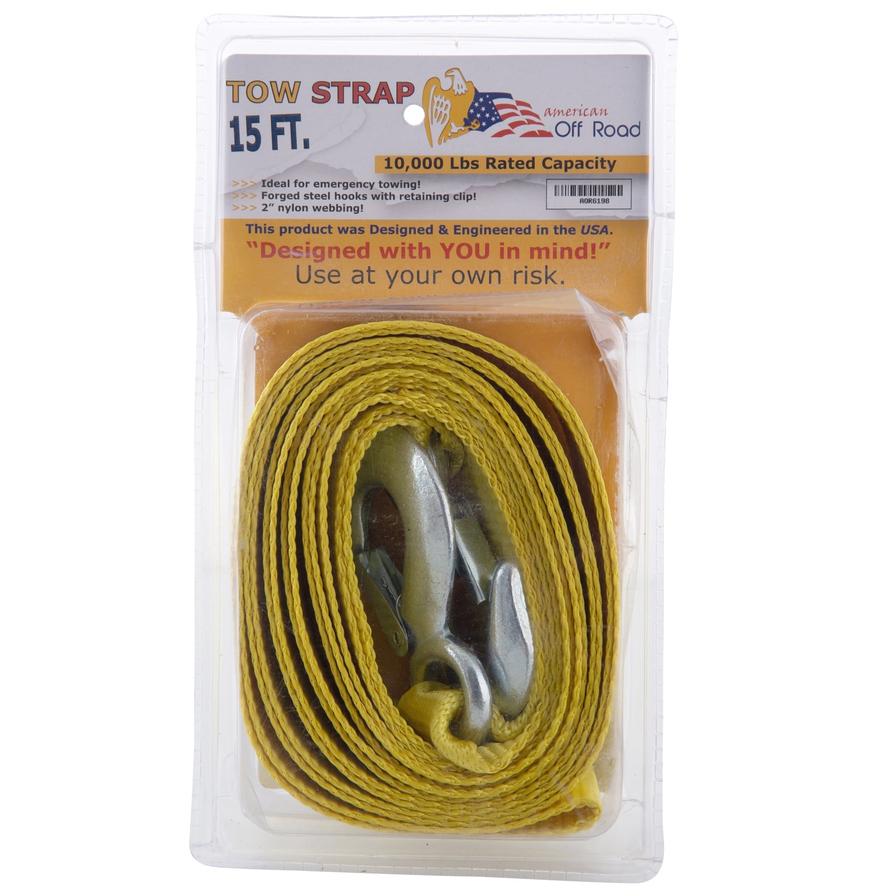 American Off Road Tow Strap (4.5 m, Yellow)