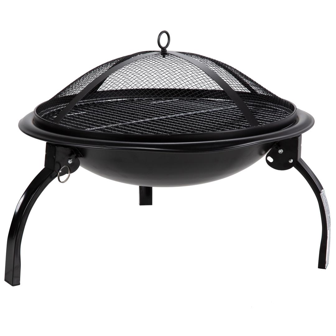 Buy Croatia Steel Portable Fire Pit W Mesh Cover 53 3 Cm Online In Dubai Uae Ace