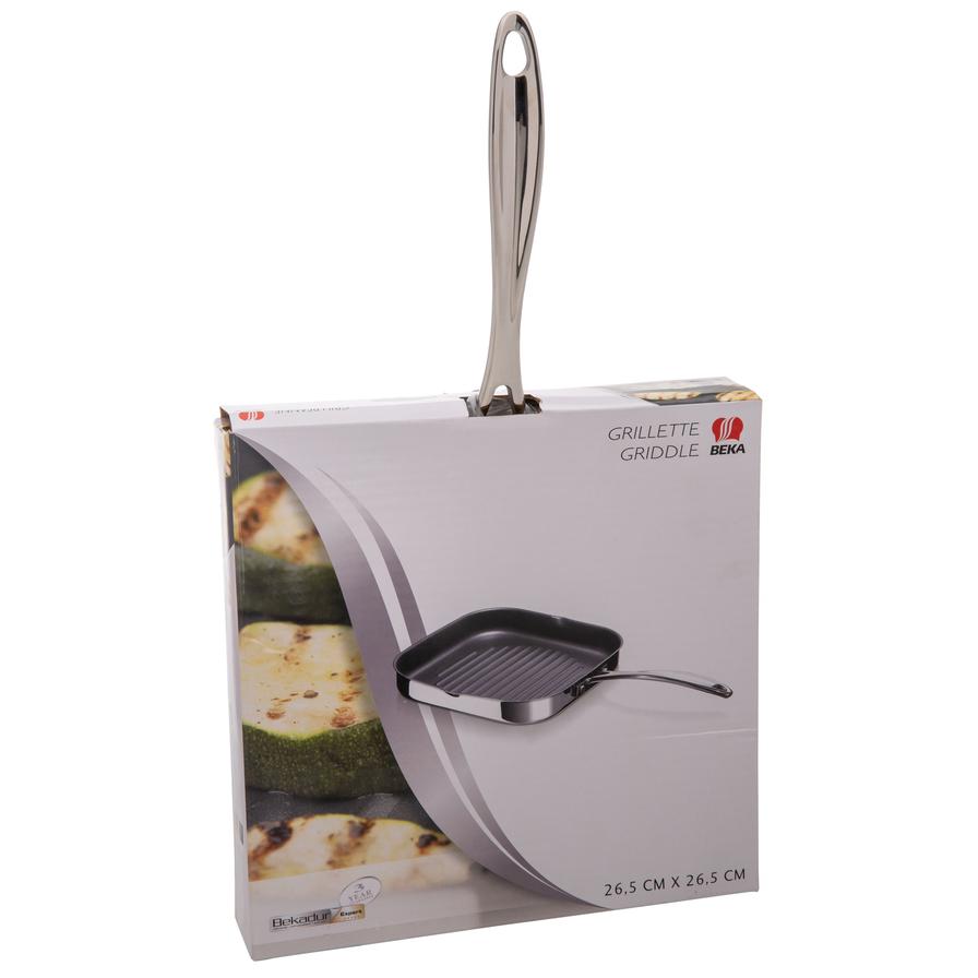  Beka Chef Non-Stick Griddle Pan, 26.5 x 26.5 cm, Silver: Home &  Kitchen