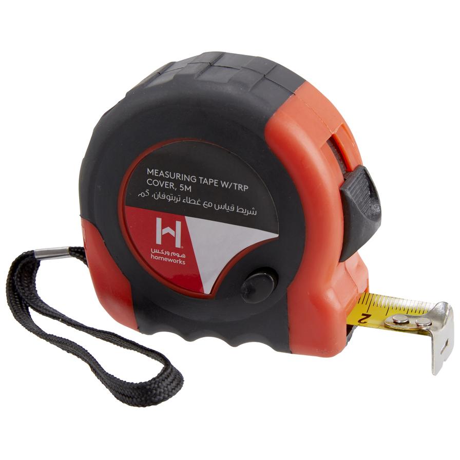 Homeworks Measuring Tape in ABS Casing (Red, 5 m)