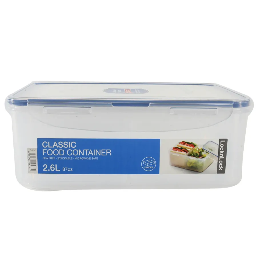 Buy Lock & Lock Rectangular Food Container with Dividers - 2.6 L Online in  UAE