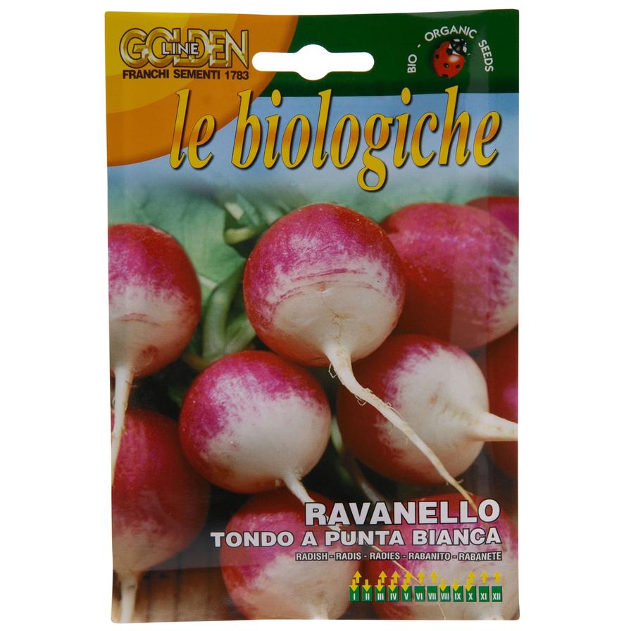 Franchi Golden Line Le Biologiche Organic Seeds (Ravanello Tondo A Punta Bianca)