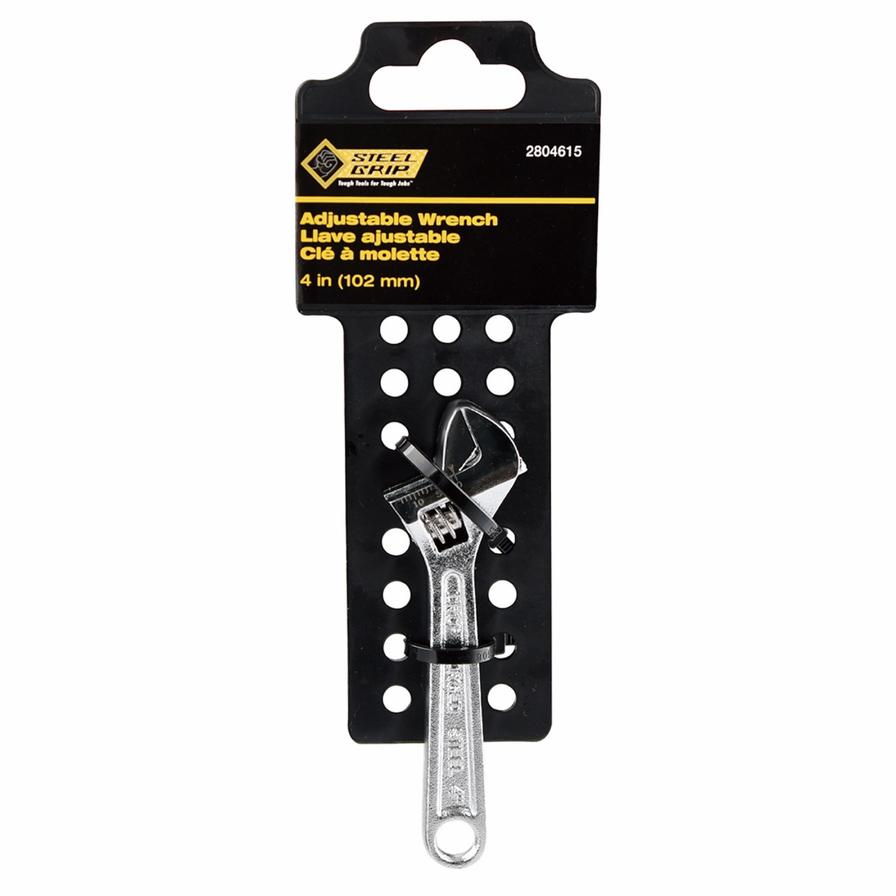 Steel Grip Carbon Steel Adjustable Wrench (10 cm)