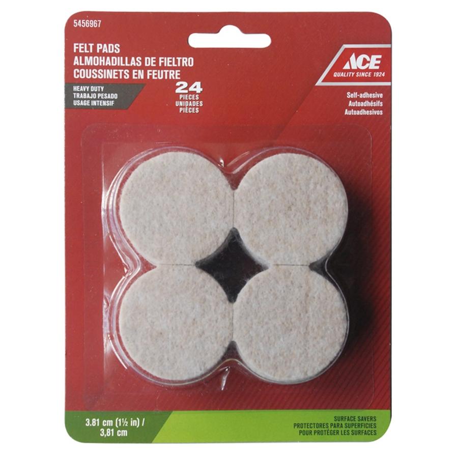 Ace Felt Pads Pack (3.81 cm, 24 Pc.)