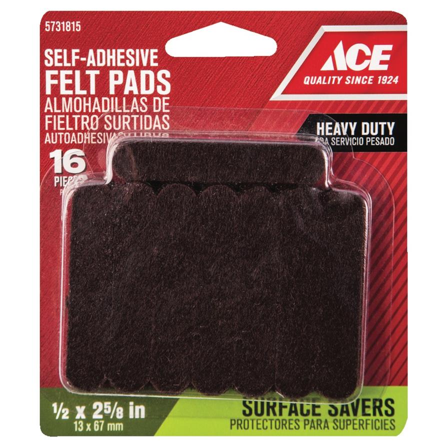 Ace Self-Adhesive Felt Pads Pack (1.3 x 6.7 cm, 16 Pc.)