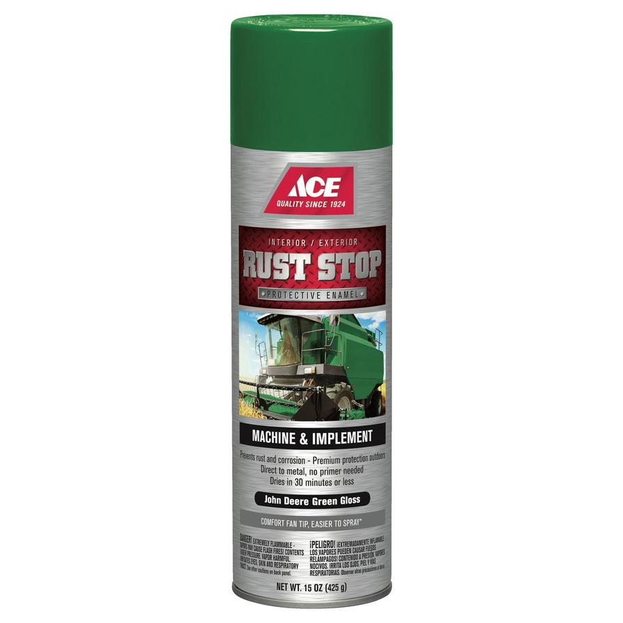 Ace Rust Stop Protective Enamel Spray Paint (425 g, John Deere Green Gloss)