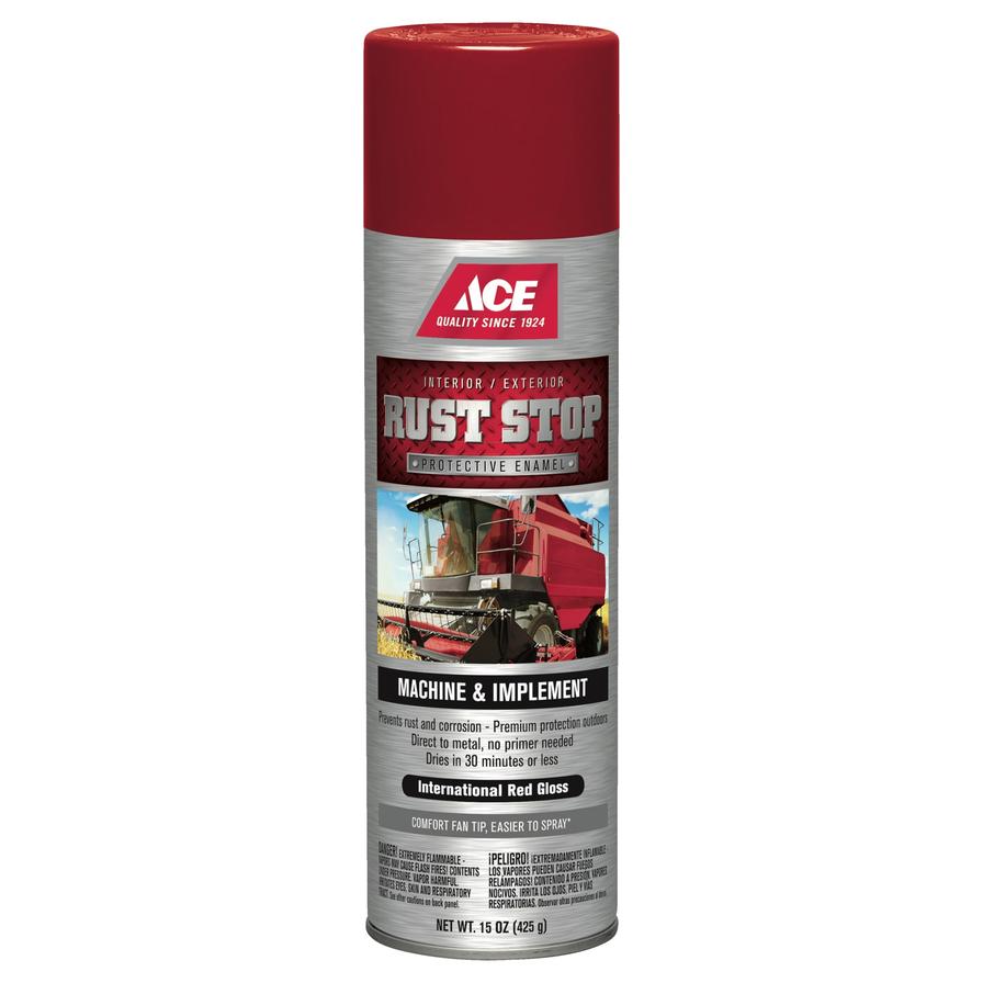 Ace Rust Stop Protective Enamel Spray Paint (425 g, International Red Gloss)