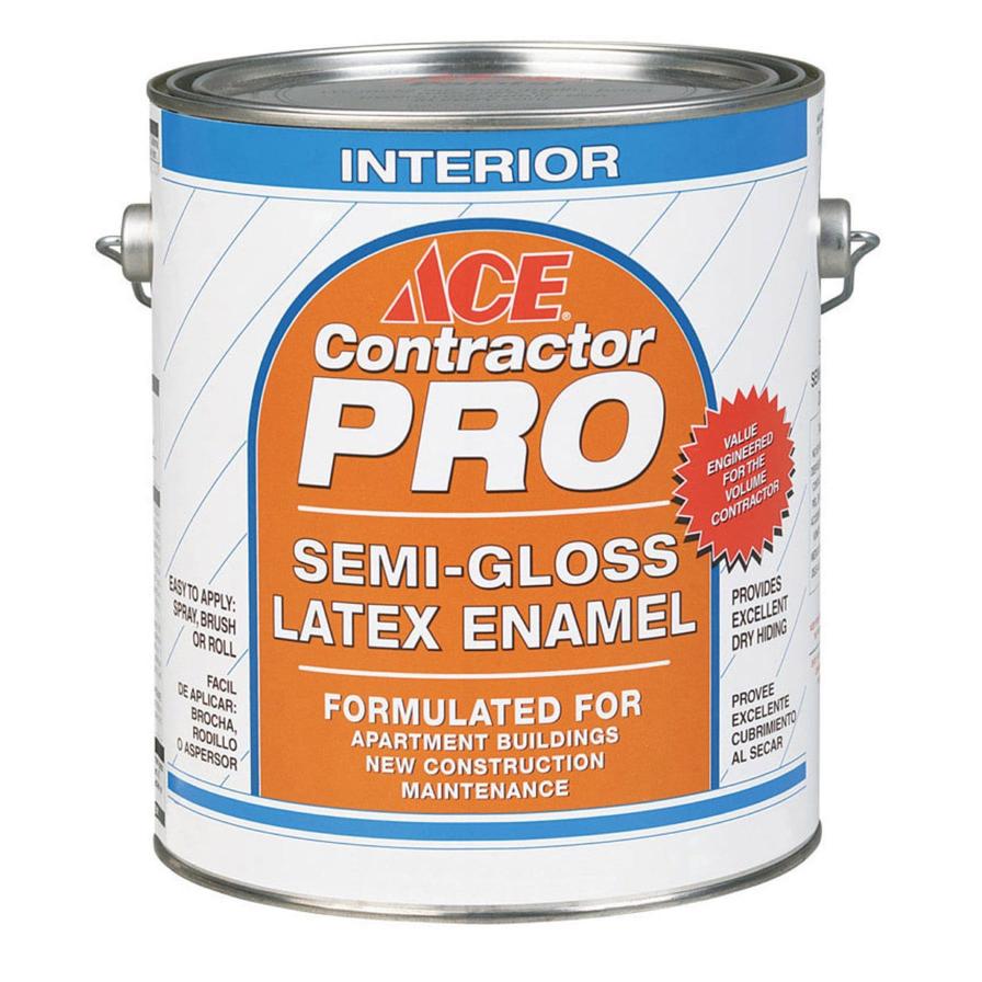 Ace ContractorPro Interior Paint (3.7 L, Semi-Gloss Ultra White)