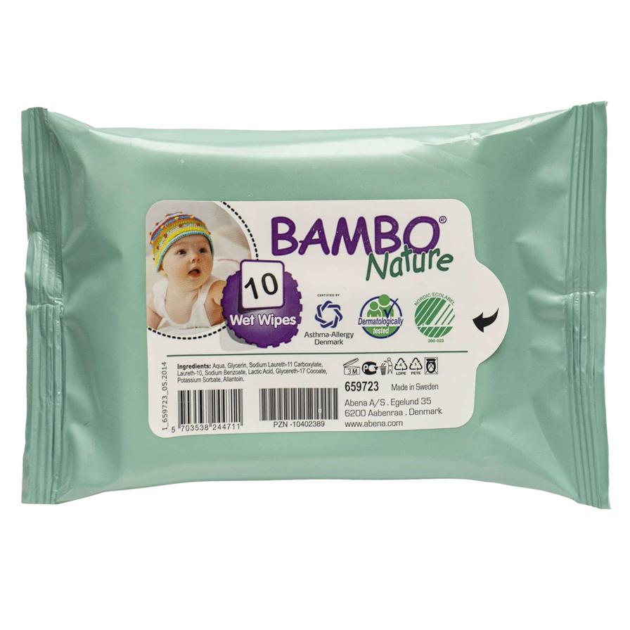 Bambo Nature Wet Wipes (10 Wipes)