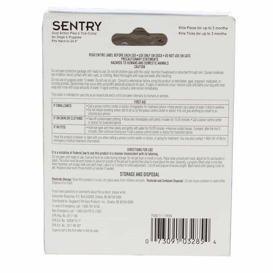 Sentry flea and sales tick collar