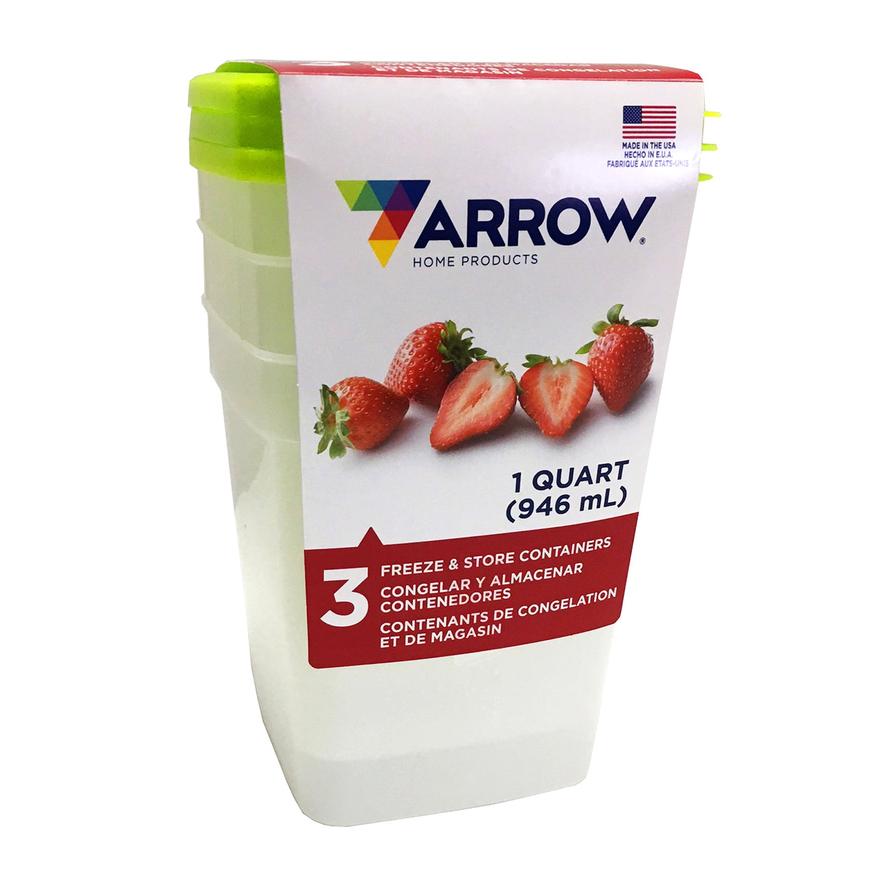 Arrow Plastic Container Set (950 ml, 3 Pc.)