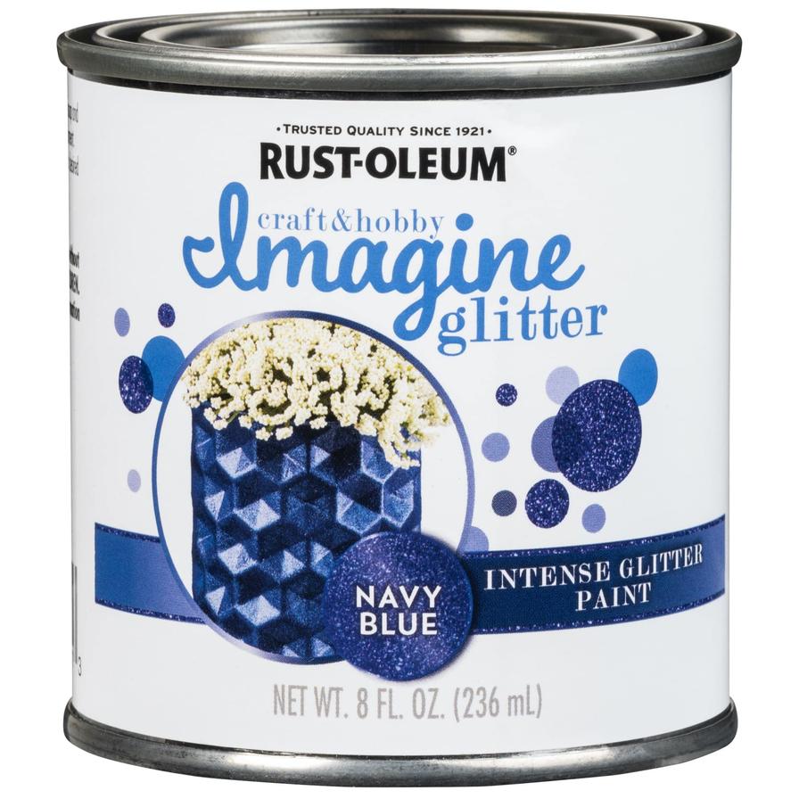 Rust-Oleum Imagine Craft & Hobby Glitter Paint (236 ml, Navy Blue)