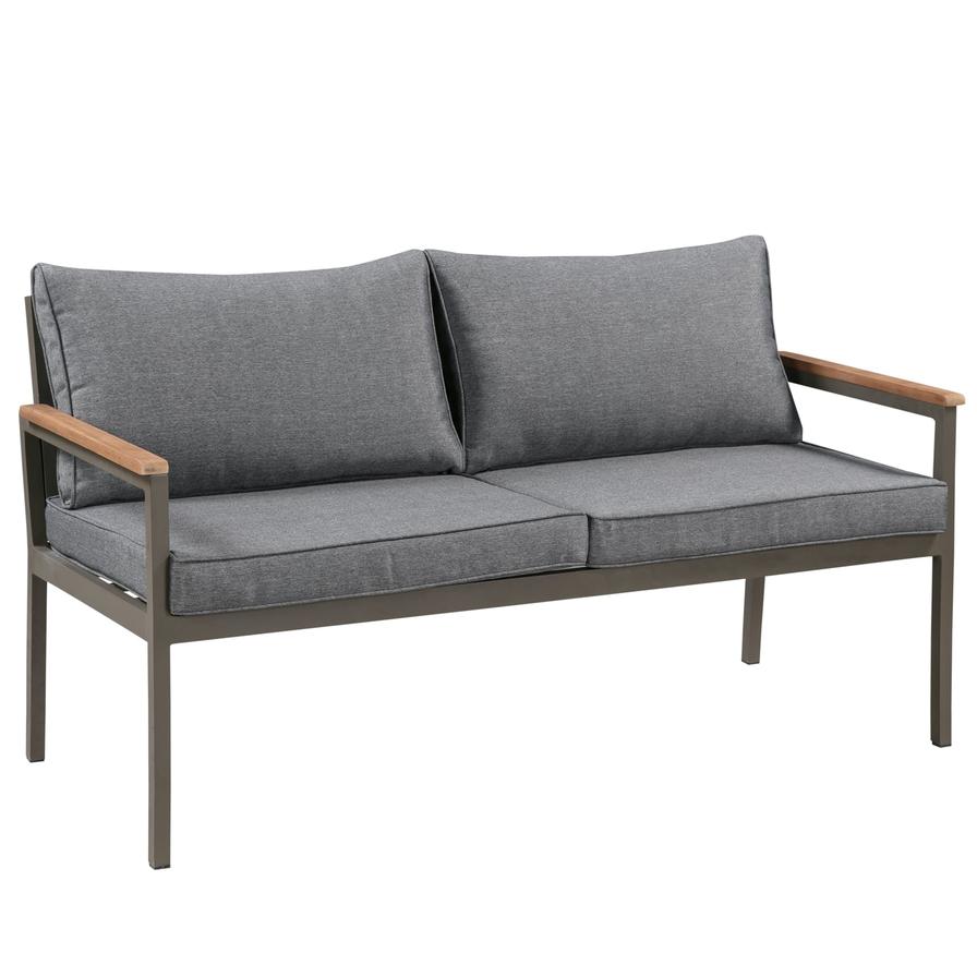 Key West 2-Seater Acacia Wood Sofa W/Cushions Generic (136 x 59 x 71 cm)