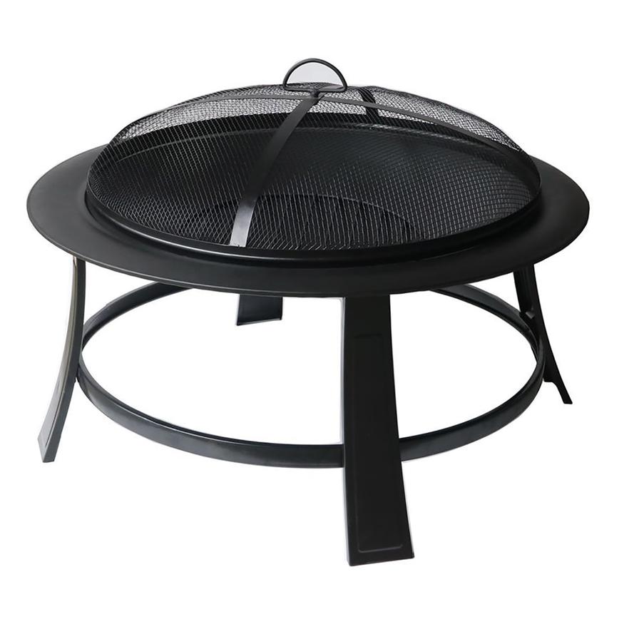 Steel Fire Pit W/Mesh Cover (76 x 76 x 54 cm)