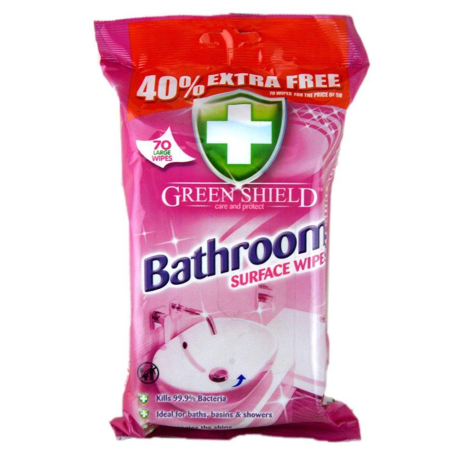 Green Shield Bathroom Surface Wipes (50 Sheets)