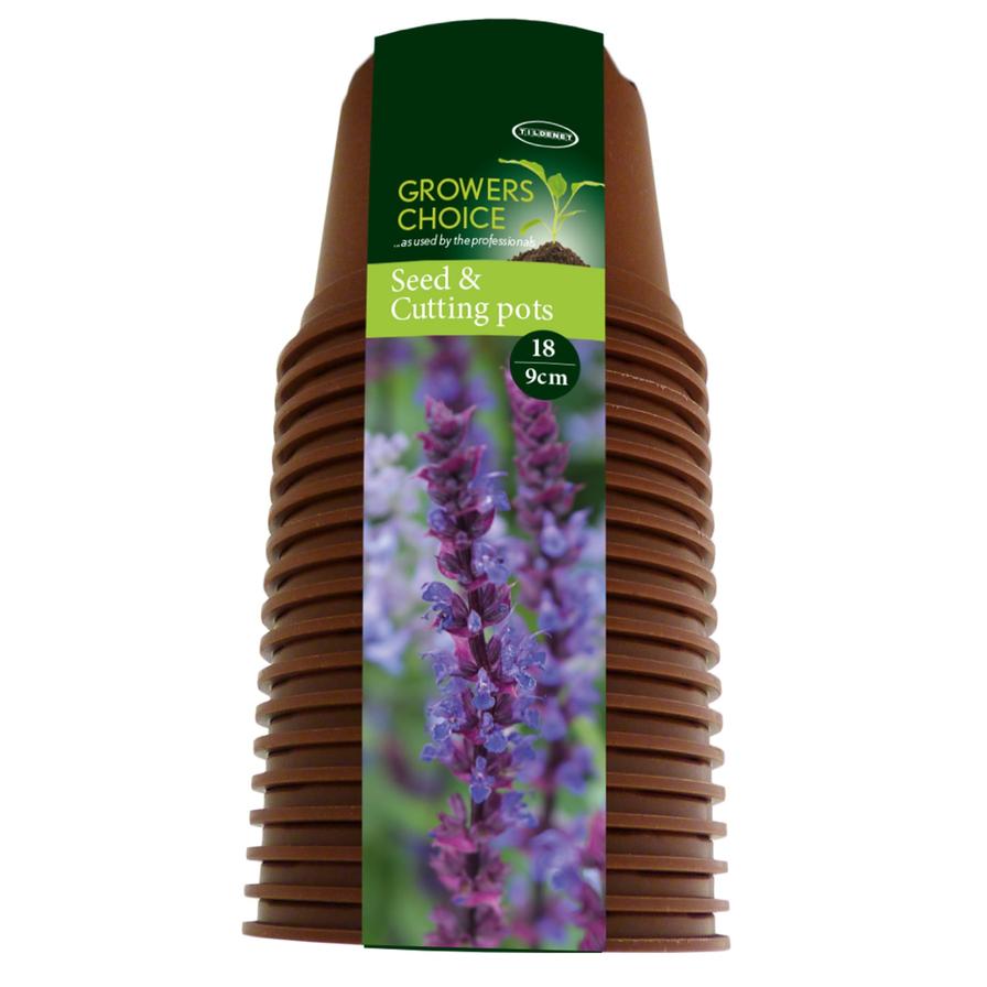 Tildenet Growers Choice Replacement Seed & Cutting Pots (9 cm, 18 Pc.)