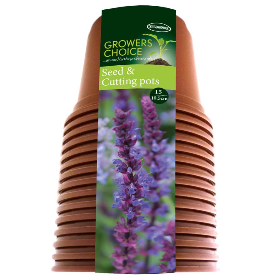 Tildenet Growers Choice Replacement Seed & Cutting Pots (10.5 cm, 15 Pc.)