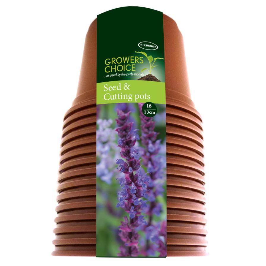 Tildenet Growers Choice Replacement Seed & Cutting Pots (13 cm, 16 Pc.)