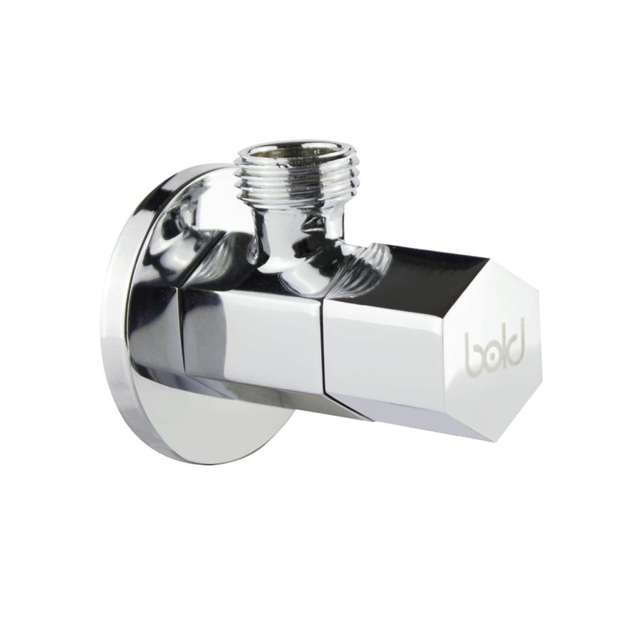 Bold 1-Way Brass Angle Valve (9 x 6 x  4 cm)