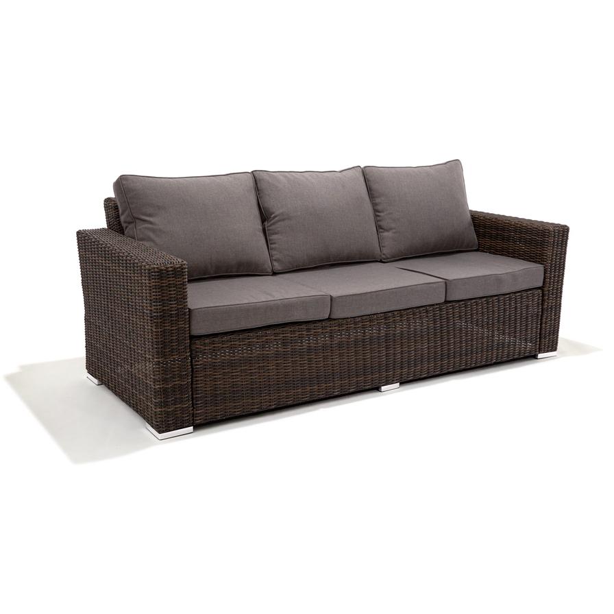 Agartha 3-Seater Rattan Sofa W/Cushions Generic (207 x 80 x 90 cm)