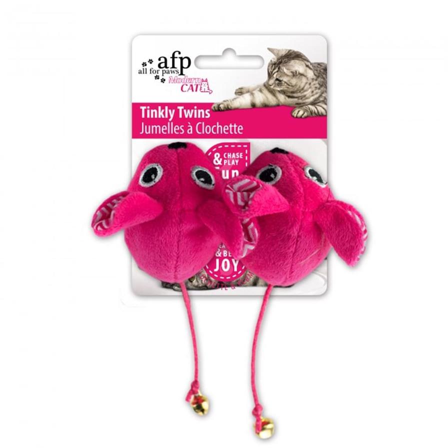 All For Paws Tinkly Twins Cat Toy (6 x 4 x 4 cm)