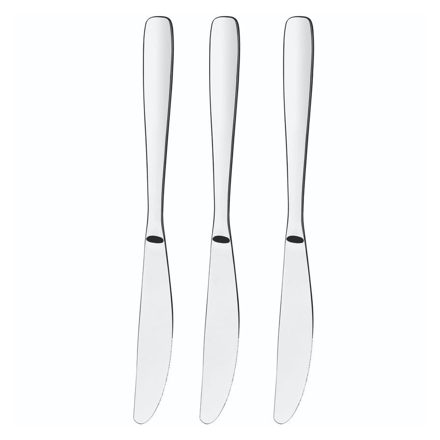 Tramontina Amazonas Stainless Steel Dessert Knife Set (19.8 x 1.8 x 0.3 cm, 3 Pc.)