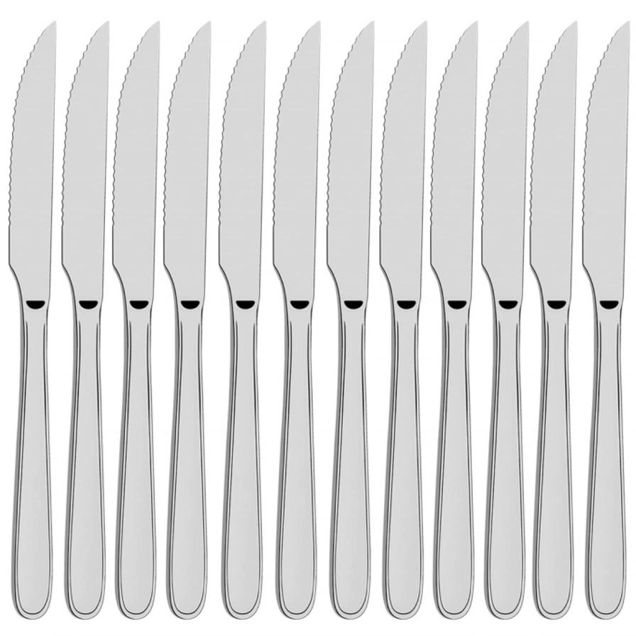 Tramontina Maresias Stainless Steel Steak Knife (20.8 x 1.8 x 0.3 cm, 12 Pc.)