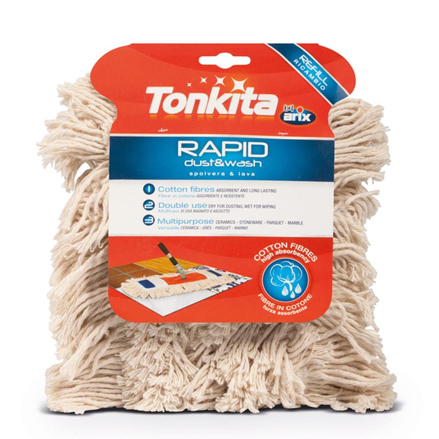 Tonkita Rapid dust&wah Cotton Refill For Flat Mop