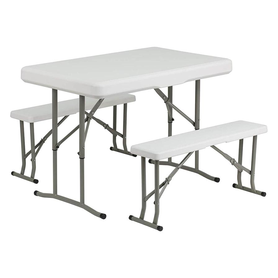 Plastic Folding Table & Stool Set (3 Pc.)