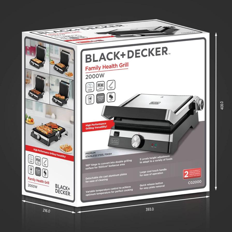 Buy Black + Decker 2-Slot Sandwich Maker & Grill (750 W) Online in Dubai &  the UAE