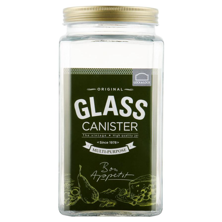 Lock & Lock Rectangle Glass Canister (2.3 L)