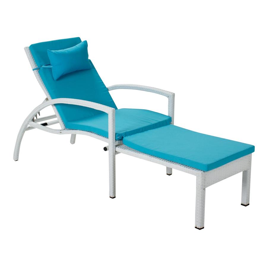 Rattan Sun Lounger W/Cushions SG Furniture (70 x 190 x 95 cm)