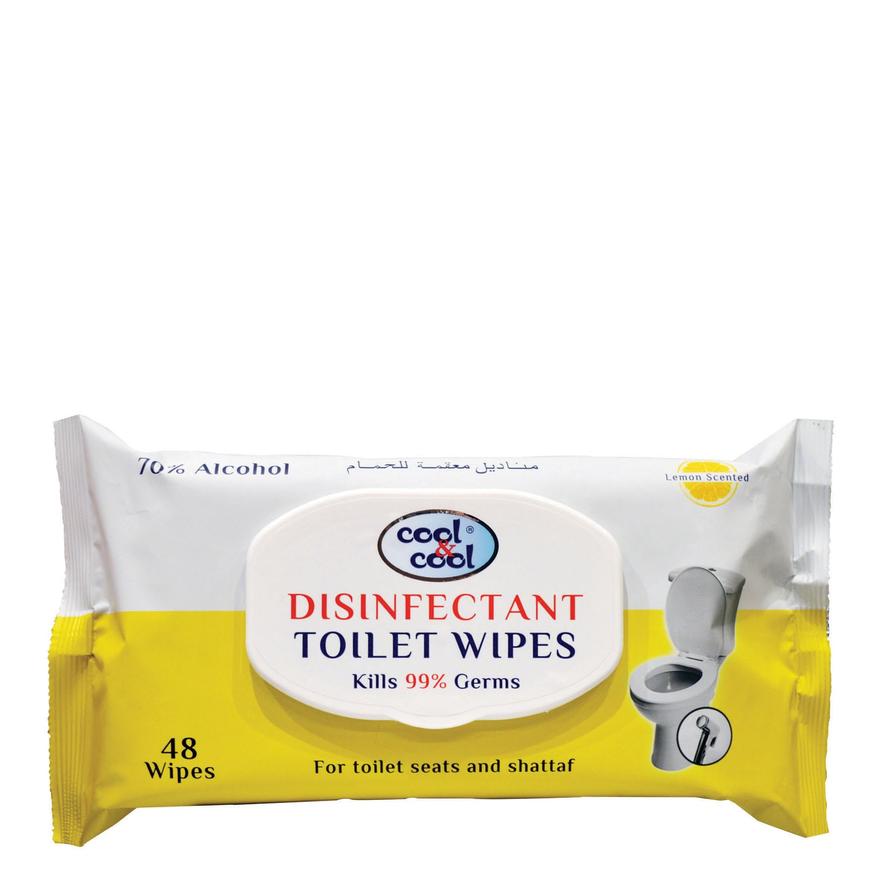Cool & Cool Disinfectant Toilet Wipes Pack (48 wipes)