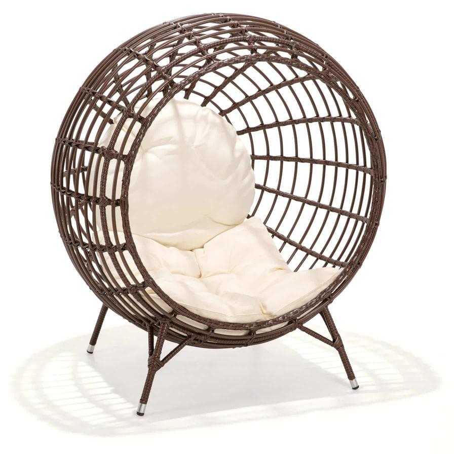 Arezzo Rattan Round Lounge Chair W/Cushions SG Furniture (110 x 83 x 116 cm)
