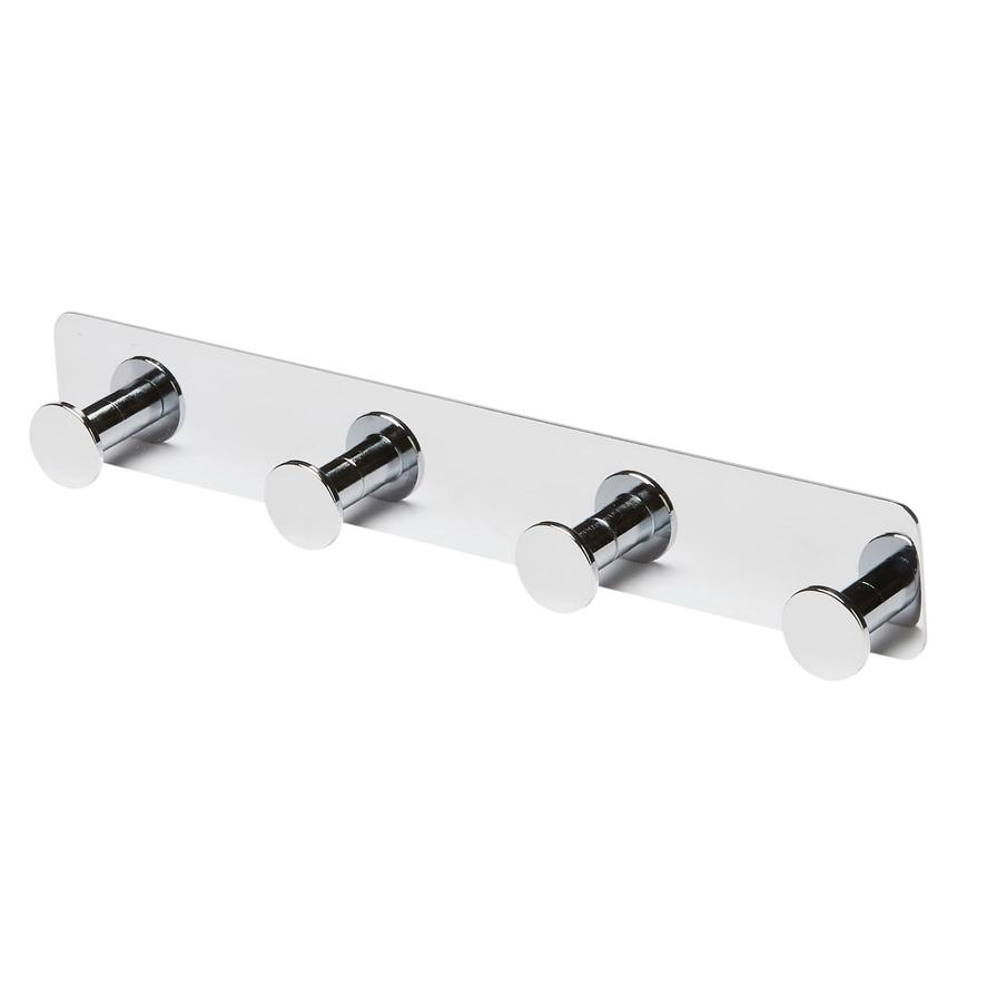 GoodHome Koros Steel 4-Hook Rail (257 x 40 mm)