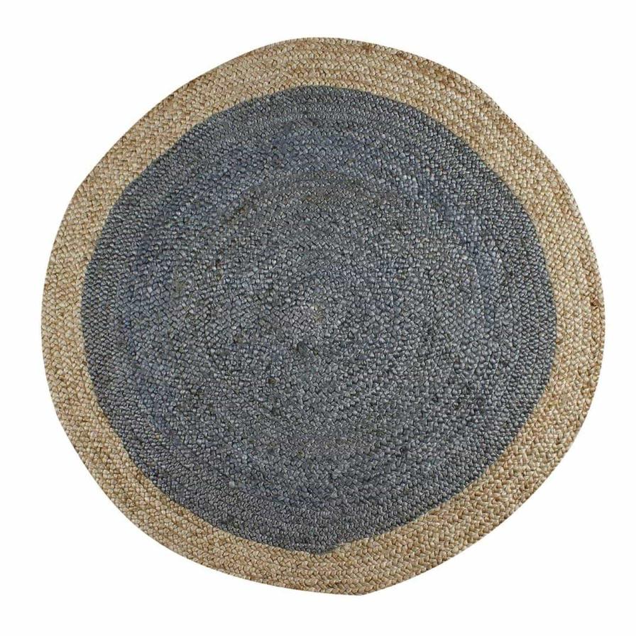 Living Space Round Braided Natural Jute Rug (120 cm)